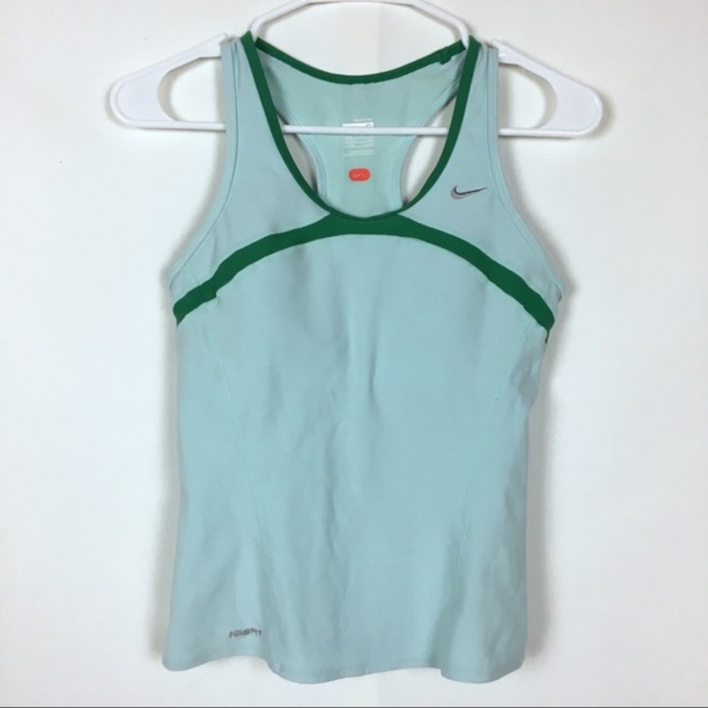 SALE! NIKE Fit Dry Blue Green Tank Tennis Fitness